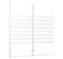 vidaXL Duschwand Duschabtrennung Hartglas Aluminium Klappbar Bild 3