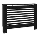 vidaXL Heizkörperverkleidung Schwarz Latten-Design Bild 2