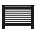 vidaXL Heizkörperverkleidung Schwarz Latten-Design Bild 4