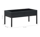 vidaXL Gartentisch Schwarz PE-Rattan Hartglas Bild 5