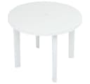 vidaXL Gartentisch Weiß Kunststoff Rund Bild 3