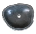 vidaXL Aufsatzwaschbecken Oval Anthrazit Kunststein Bild 5
