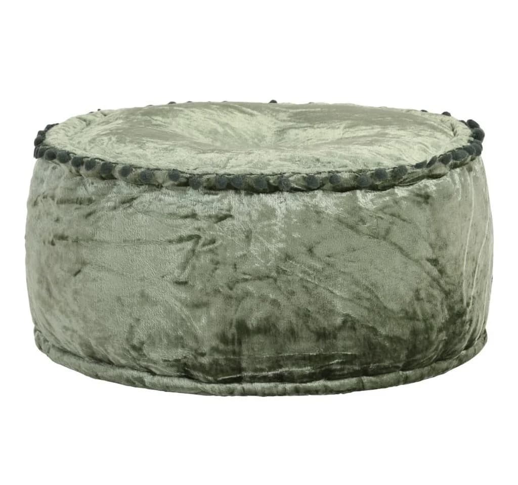 vidaXL Polsterhocker Pouf Rund Samt Grün - Bild 2