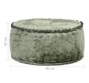 vidaXL Polsterhocker Pouf Rund Samt Grün Bild 4