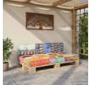 vidaXL Sitzauflage Palettensofa Mehrfarbig Patchwork Baumwolle Bild 3
