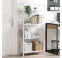 vidaXL Bücherregal Weiß 4 Böden Holzwerkstoff Stahl Bild 1