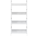 vidaXL Bücherregal Weiß 4 Böden Holzwerkstoff Stahl Bild 5