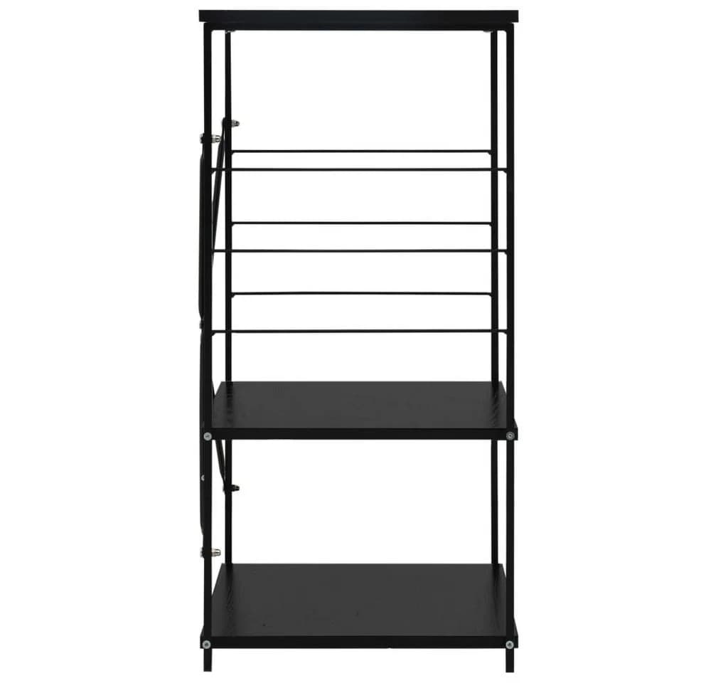vidaXL Mikrowellenregal Schwarz Holzwerkstoff - Bild 4