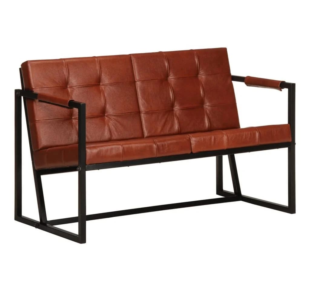 VIDAXL 2-Sitzer Sofa Braun Echtes Ziegenleder - Bild 2