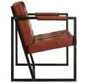 VIDAXL 2-Sitzer Sofa Braun Echtes Ziegenleder Bild 3