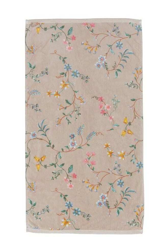 PiP Studio Les Fleurs Duschtuch Dunkelblau Baumwolle - Bild 2