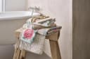 PiP Studio Les Fleurs Duschtuch Dunkelblau Baumwolle Bild 5