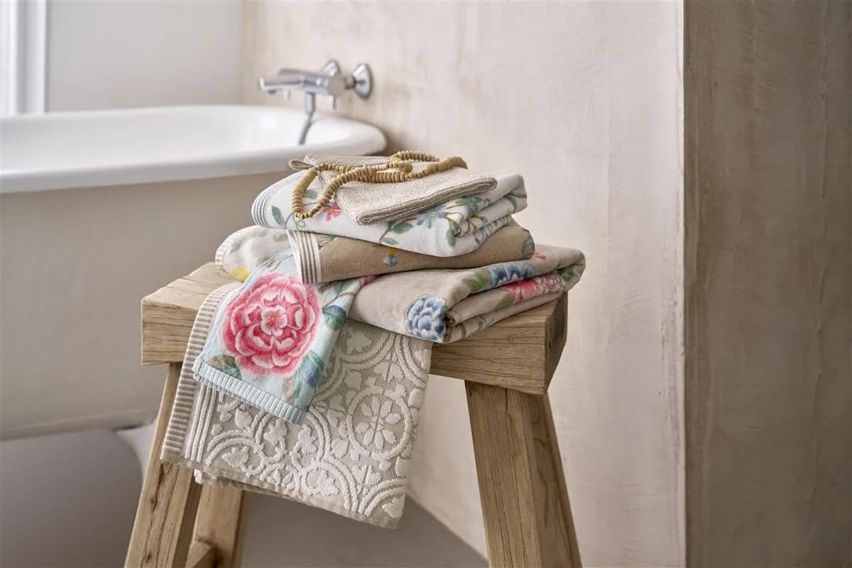 PiP Studio Les Fleurs Duschtuch Dunkelblau Baumwolle - Bild 5