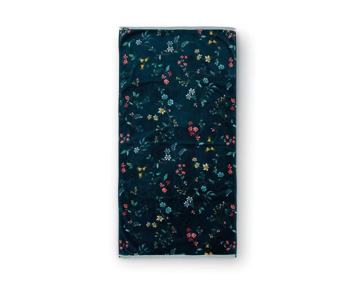 PiP Studio Duschtuch Les Fleurs Dunkelblau 70x140 cm - Bild 2