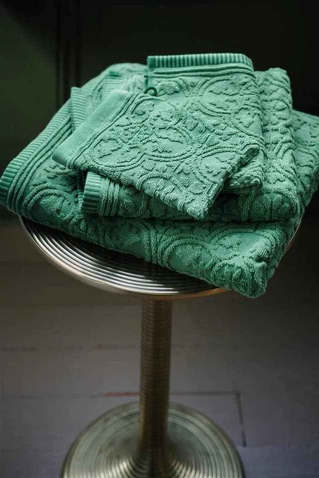 PiP Studio Handtuch Tile Pip Green 70X140 Grün 100% Baumwolle