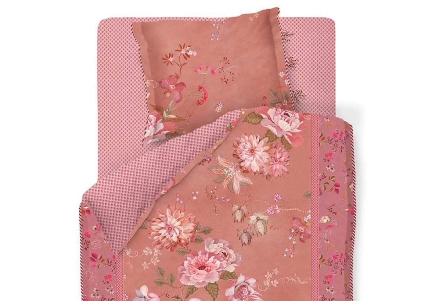 PiP Studio Bettwäsche Tokyo Bouquet Pink Perkal 2-tlg