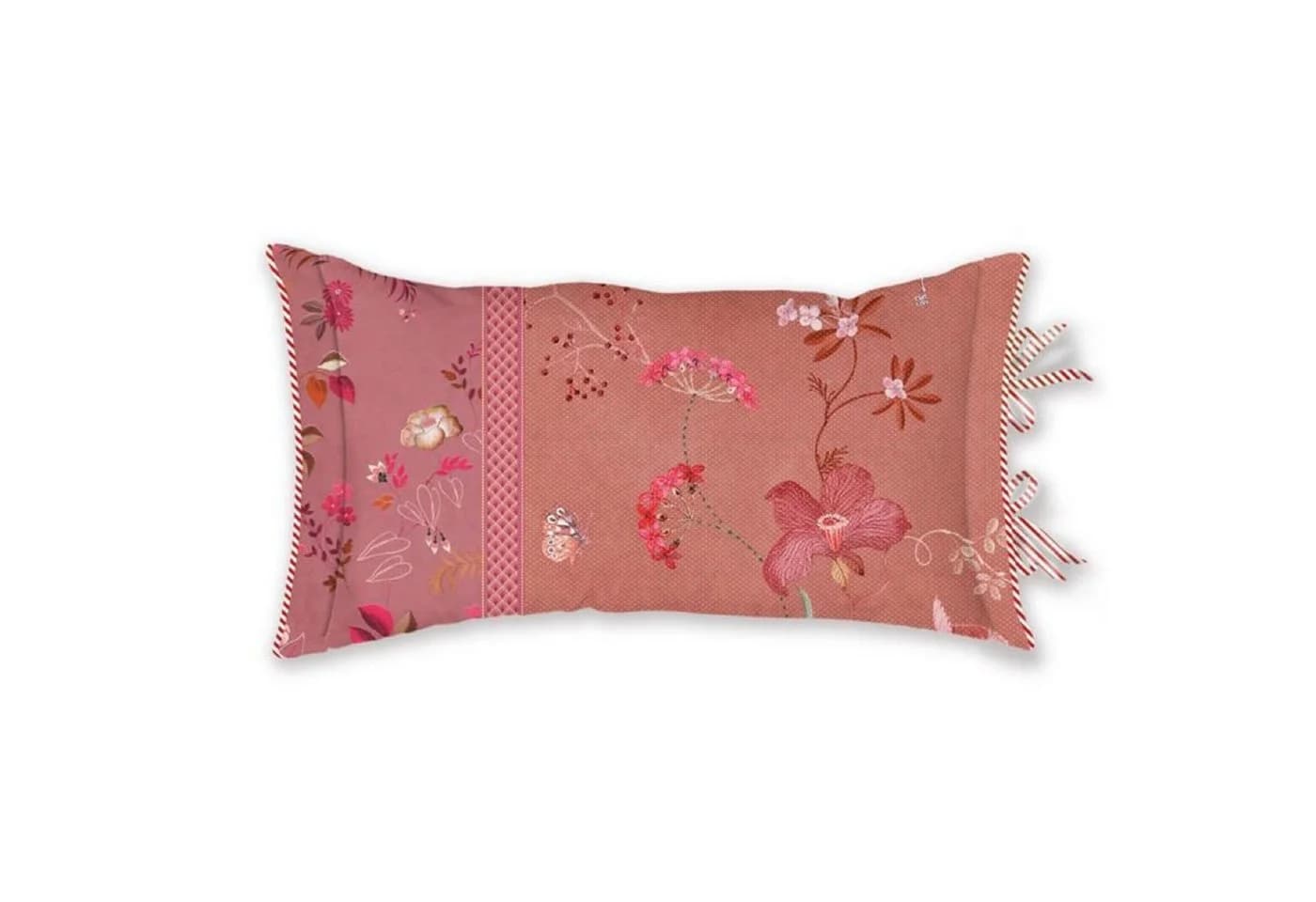PiP Studio Dekokissen Tokyo Bouquet Pink Blumendekor Perkal