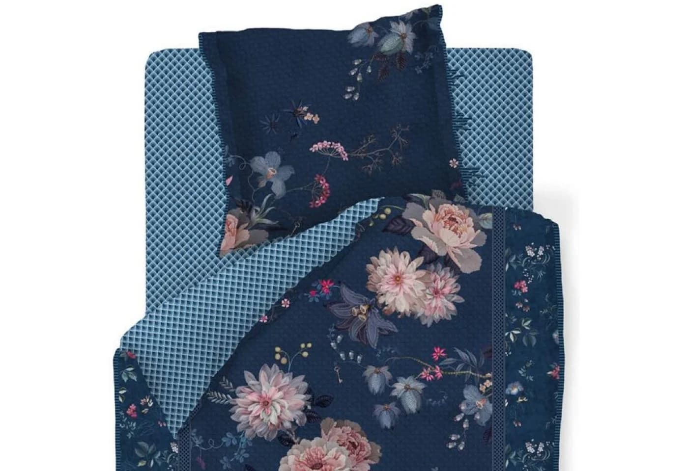 PiP Studio Bettwäsche Tokyo Bouquet Dunkelblau Perkal 2-teilig - Bild 3