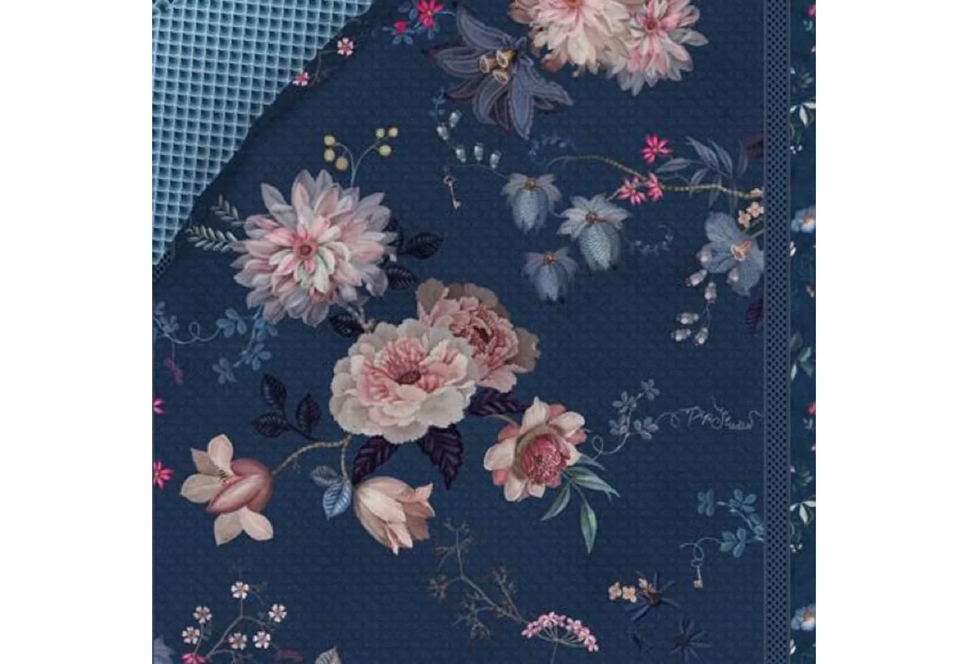 PiP Studio Zusatzkissenbezug Tokyo Bouquet Dunkelblau Perkal Floral - Bild 5