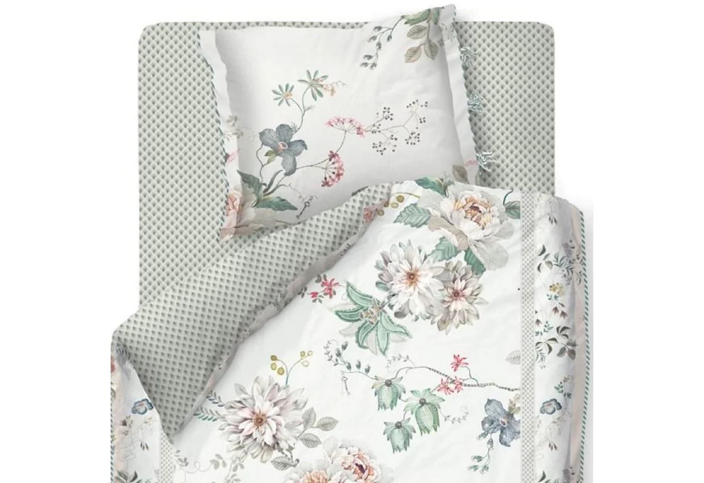 PiP Studio Bettwäsche Tokyo Bouquet Weiß Perkal 2-teilig