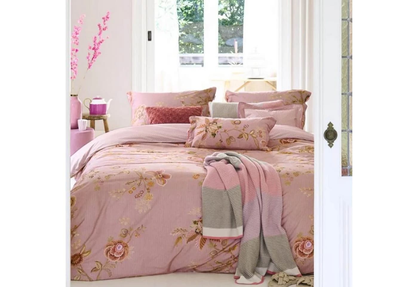 PiP Studio Bettwäsche Cece Fiore Rosa Perkal 2-teilig Fantasieblumen - Bild 5