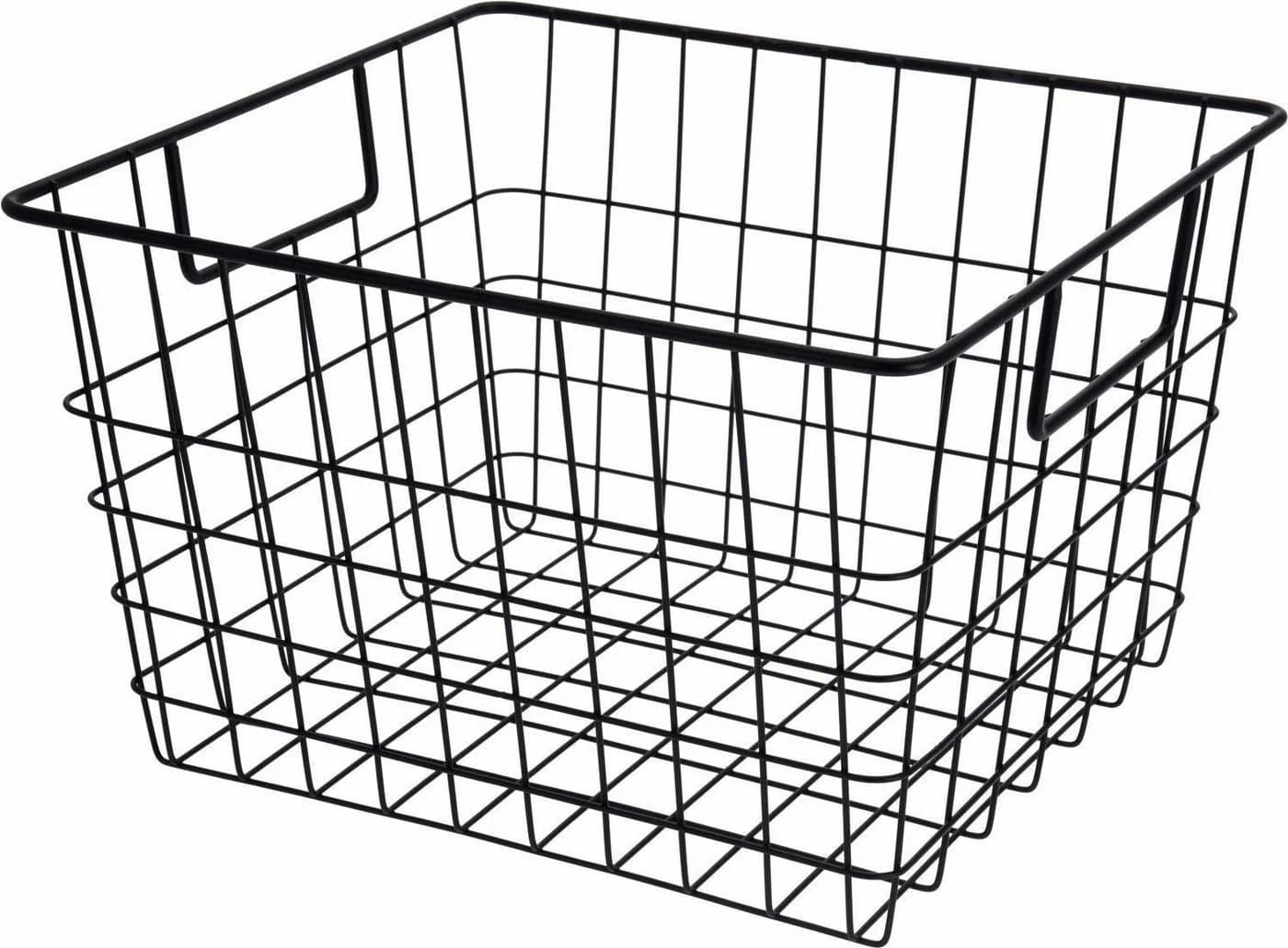 Allzweckkorb Metallkorb Schwarz 2 Griffmulden - Bild 2