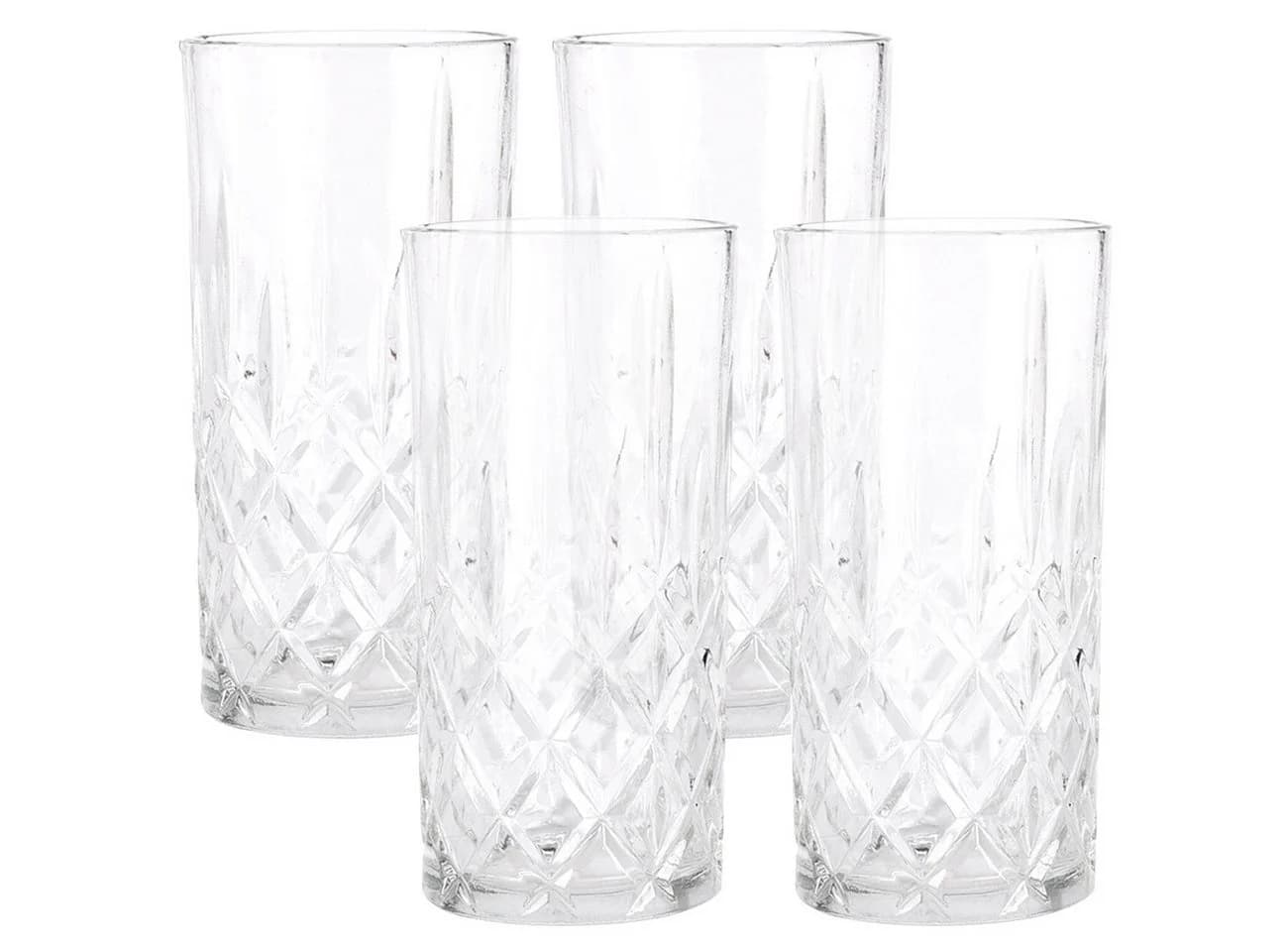 Excellent Houseware Trinkgläser-Set 4-tlg. Kristall-Look Transparent