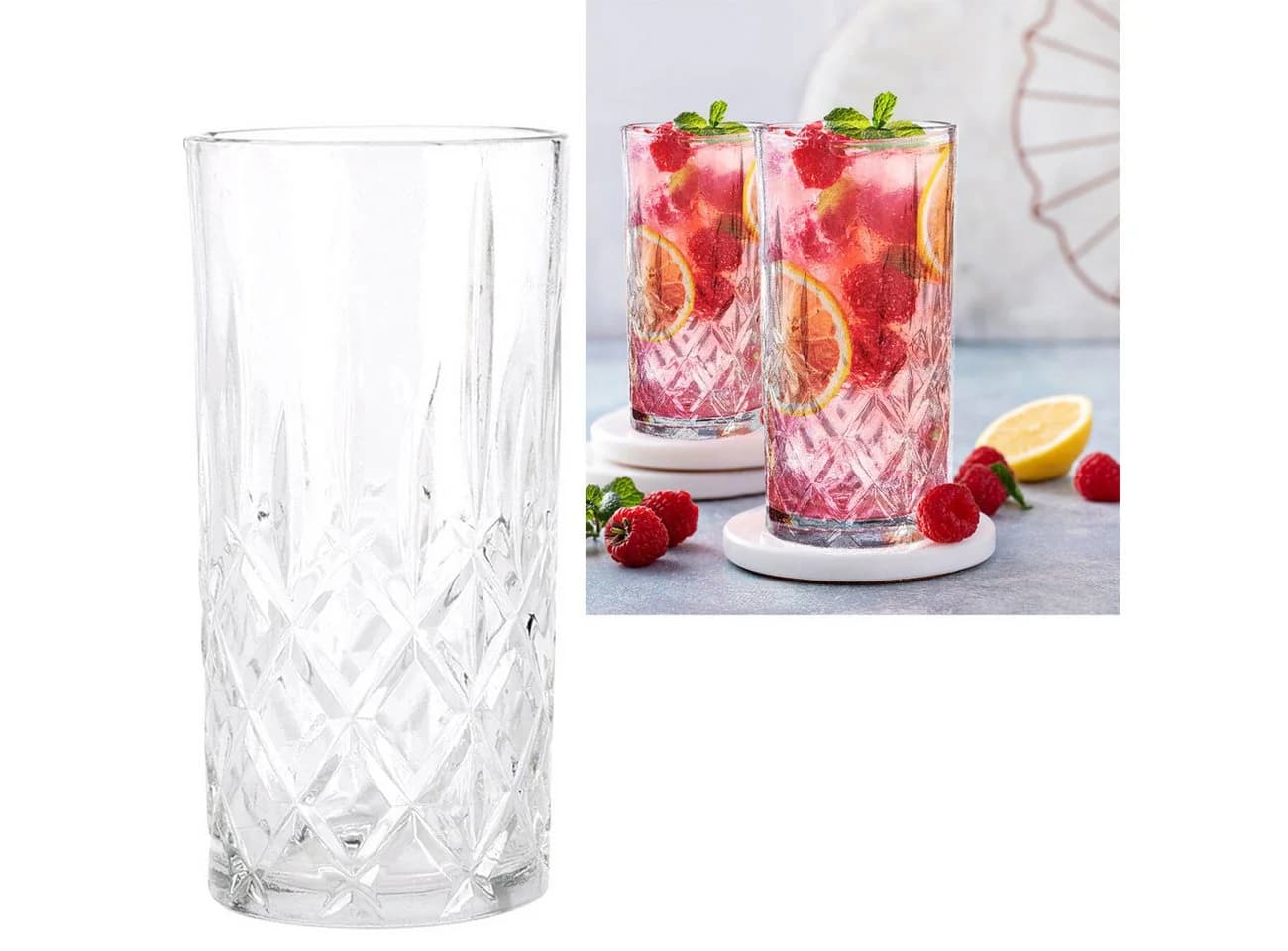 Excellent Houseware Trinkgläser-Set 4-tlg. Kristall-Look Transparent - Bild 2