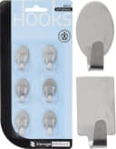 Koopman Handtuchhaken Wandhaken Selbstklebend 3 cm Rund / Eckig 6-er Set Bild 2
