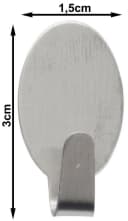 Koopman Handtuchhaken Wandhaken Selbstklebend 3 cm Rund / Eckig 6-er Set Bild 3