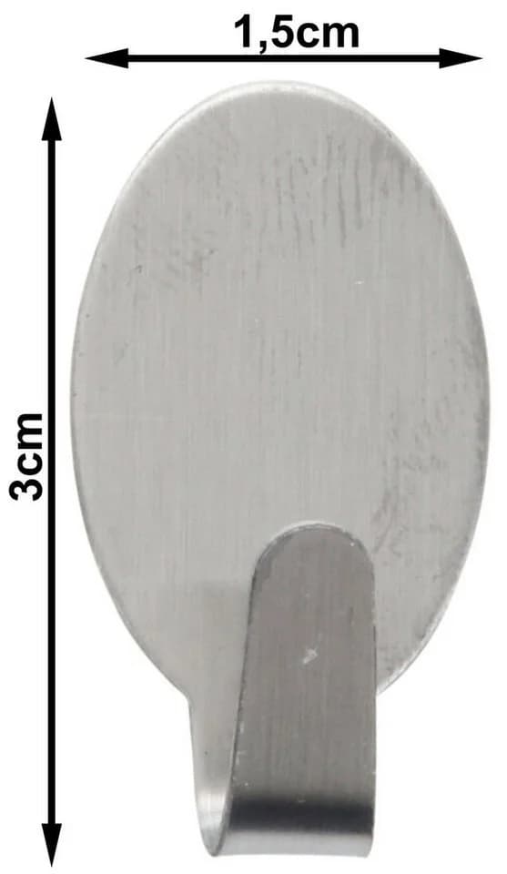 Koopman Handtuchhaken Wandhaken Selbstklebend 3 cm Rund / Eckig 6-er Set - Bild 3