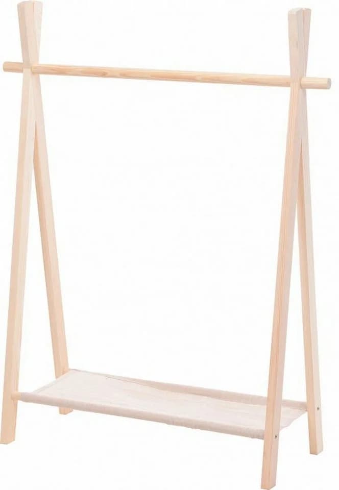 Koopman Kleiderständer Kinder Garderobe Braun Holz Stoff - Bild 2