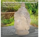 ECD Germany Buddha Kopf Statue Beige-Grau Kunststein Dekofigur Bild 5