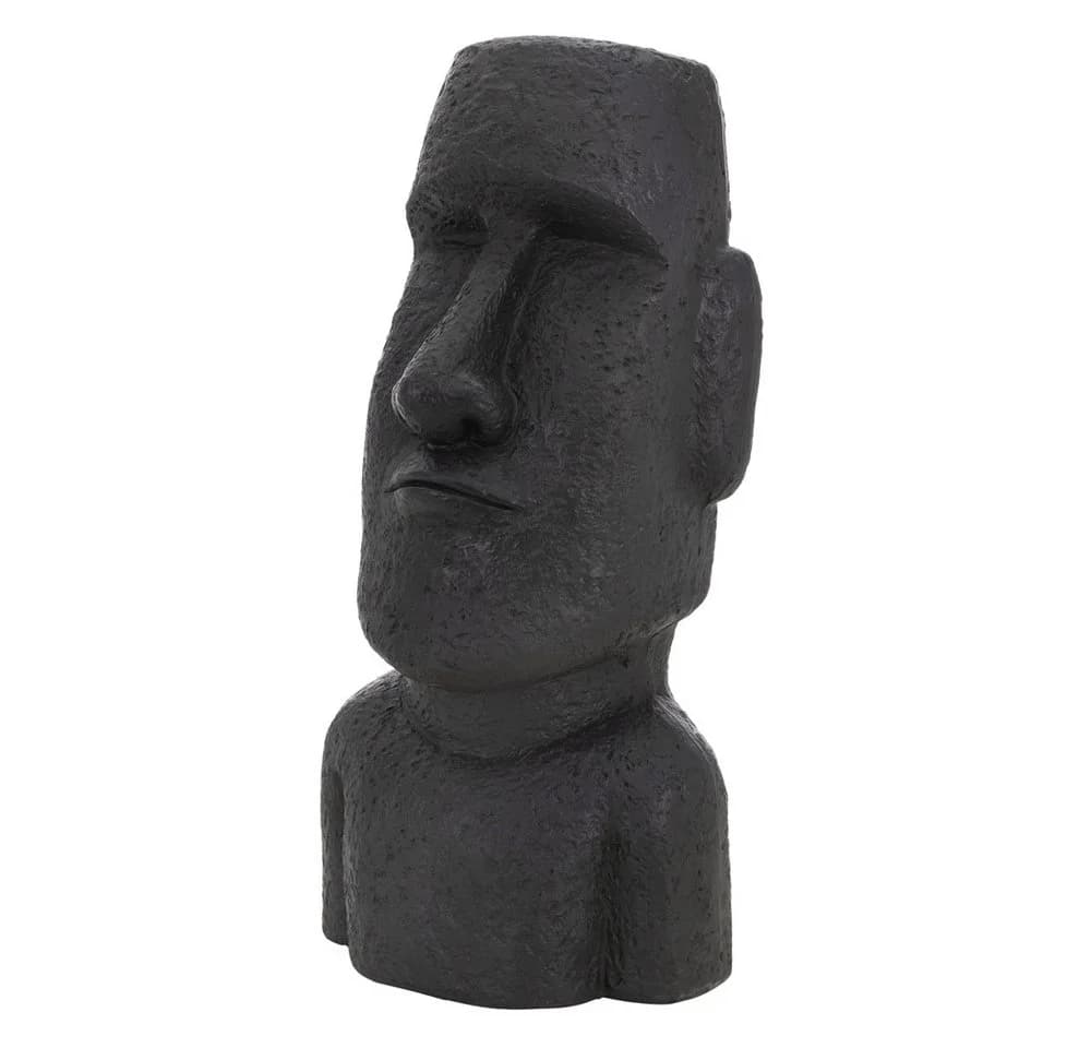 ECD Germany Moai Dekofigur Anthrazit Polyresin Gartenfigur - Bild 2