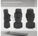 ECD Germany Moai Dekofigur Anthrazit Polyresin Gartenfigur Bild 4