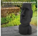 ECD Germany Moai Dekofigur Anthrazit Polyresin Gartenfigur Bild 5