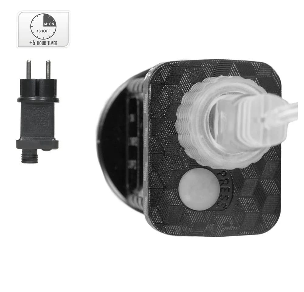 ECD Germany Dekokranz mit 960 LEDs & Timer, Ø38cm, Warmweiß, IP44 - Bild 5