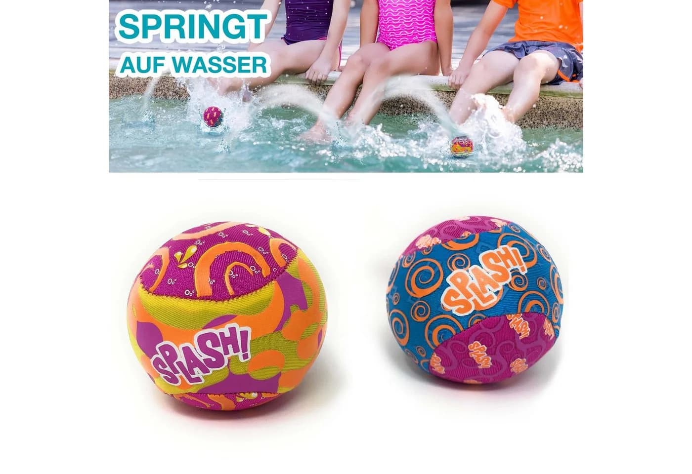 TOBJA 2er Set Wasser Flummi Bouncing Ball Ø 5,5 cm - Bild 3