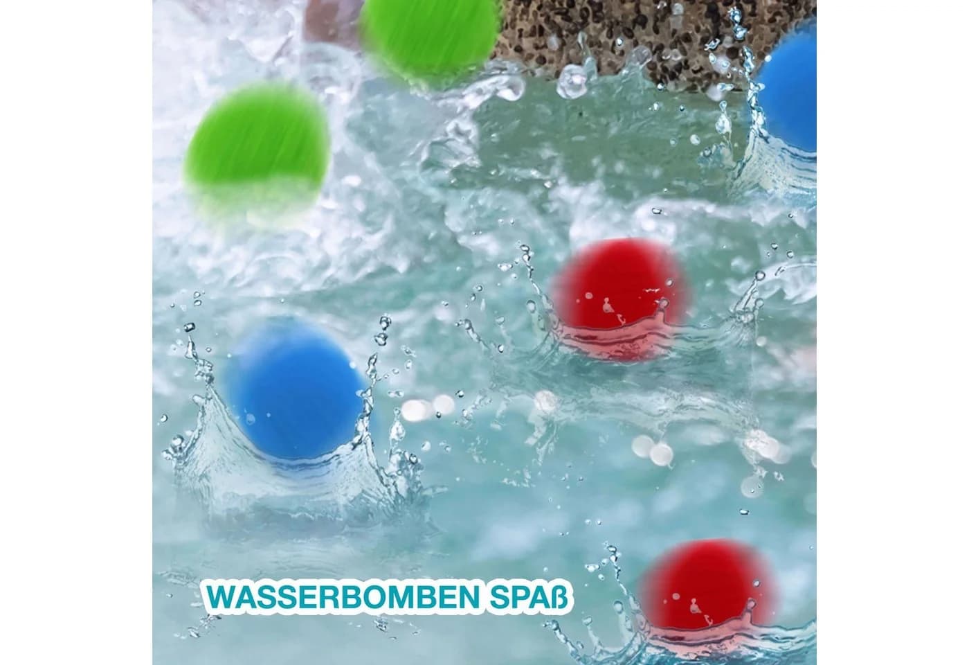TOBJA Wasserbomben Set 50 Stück Bunt Wiederverwendbar - Bild 3