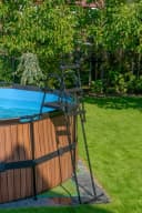 EXIT Poolleiter Schwarz für Rahmenhöhen 108-122 cm mit Anti-Rutsch-Sprossen Bild 1
