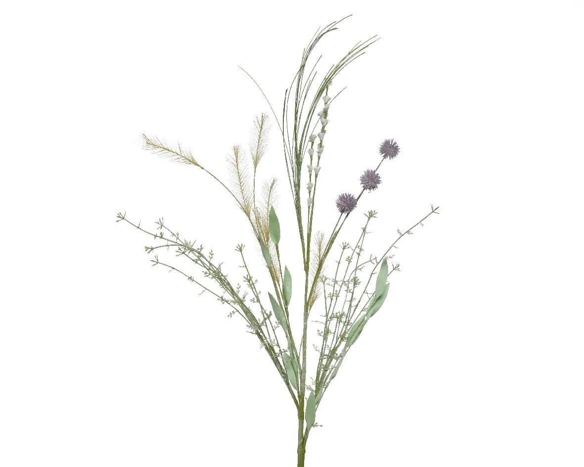 Kunstblume Decoris season decorations Wildblumen und Gräser 70cm Grün/Lila - Bild 2