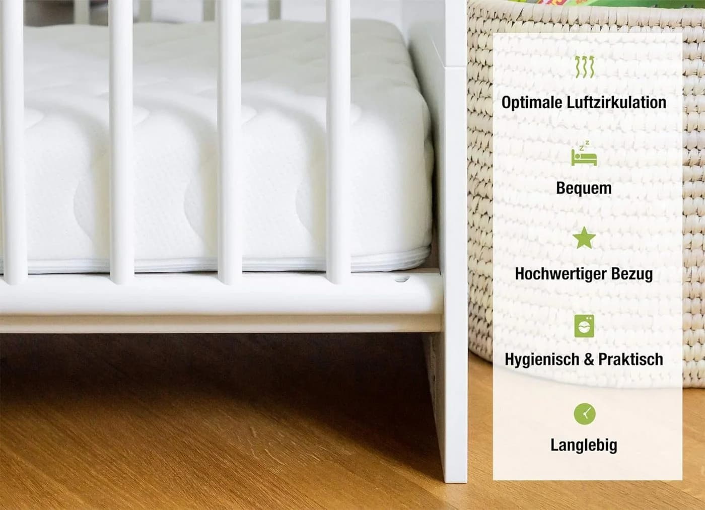 Ehrenkind Babymatratze mit Kokosplatte & Hygienebezug OEKO-TEX - Bild 3