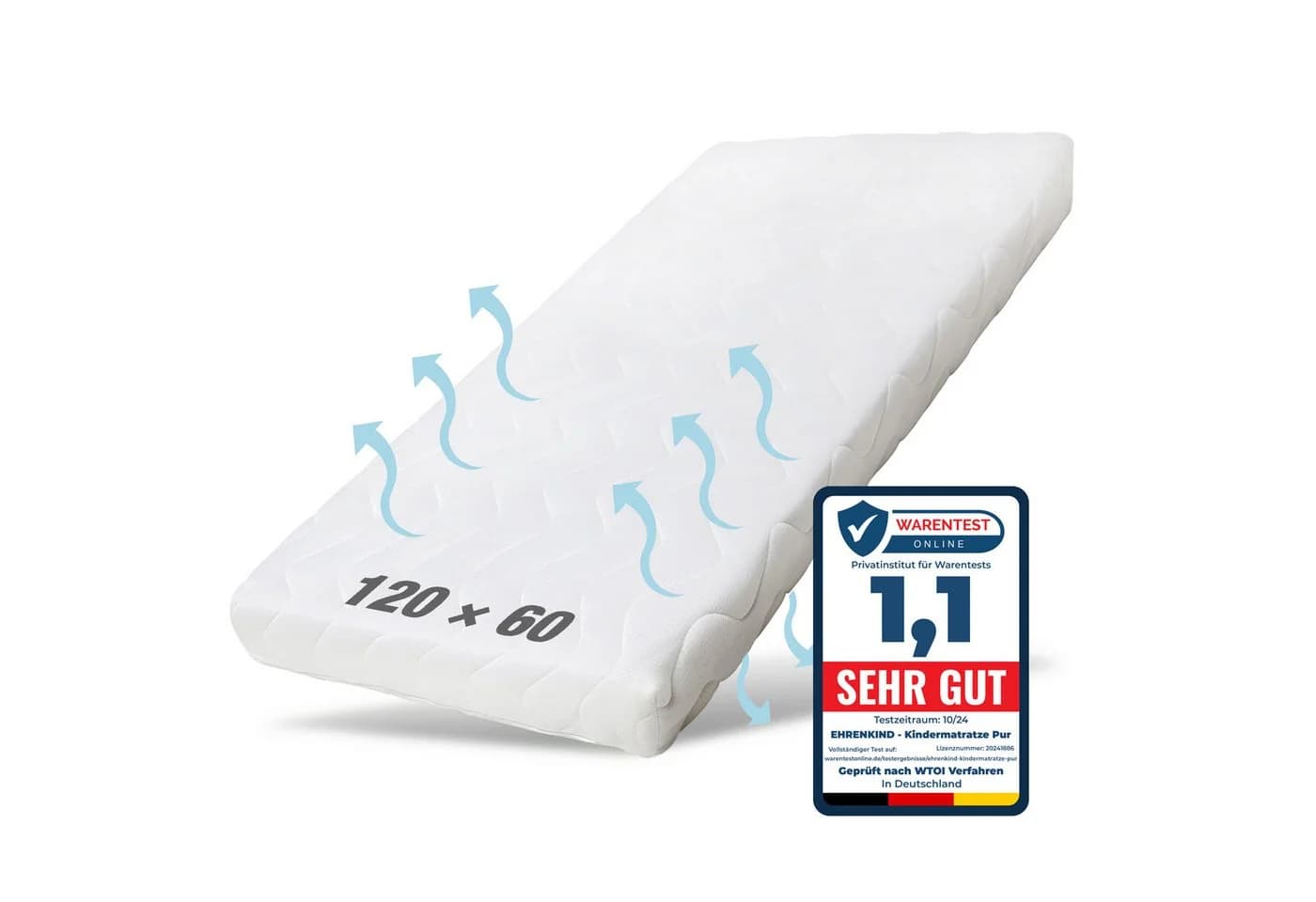 Ehrenkind Babymatratze Pur - Weich bis Mittelweich - OEKO-TEX® Zertifiziert - Bild 2