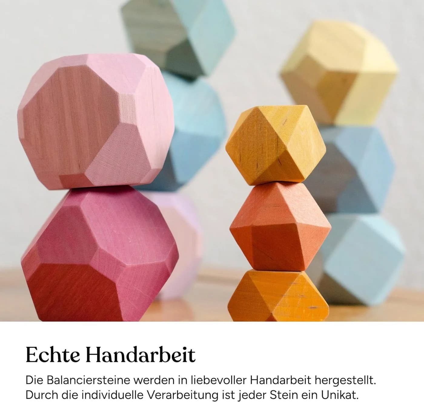 Ehrenkind Balanciersteine, nachhaltig und natürliches Massivholz, (FSC® zertifiziert), Montessori Spielzeug - Bild 4