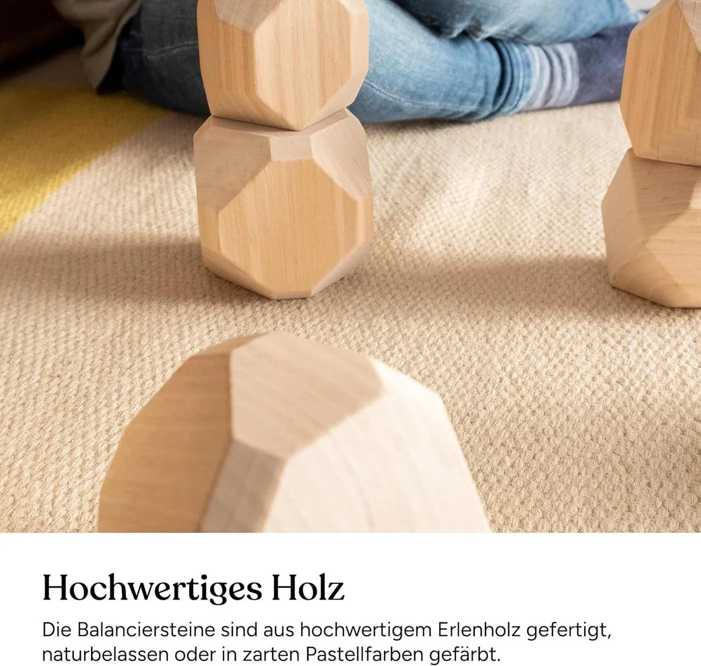 Ehrenkind Balanciersteine, nachhaltig und natürliches Massivholz, (FSC® zertifiziert), Montessori Spielzeug - Bild 5