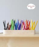 Ehrenkind Buntstifthalter Bunt Massivholz Montessori Bild 1