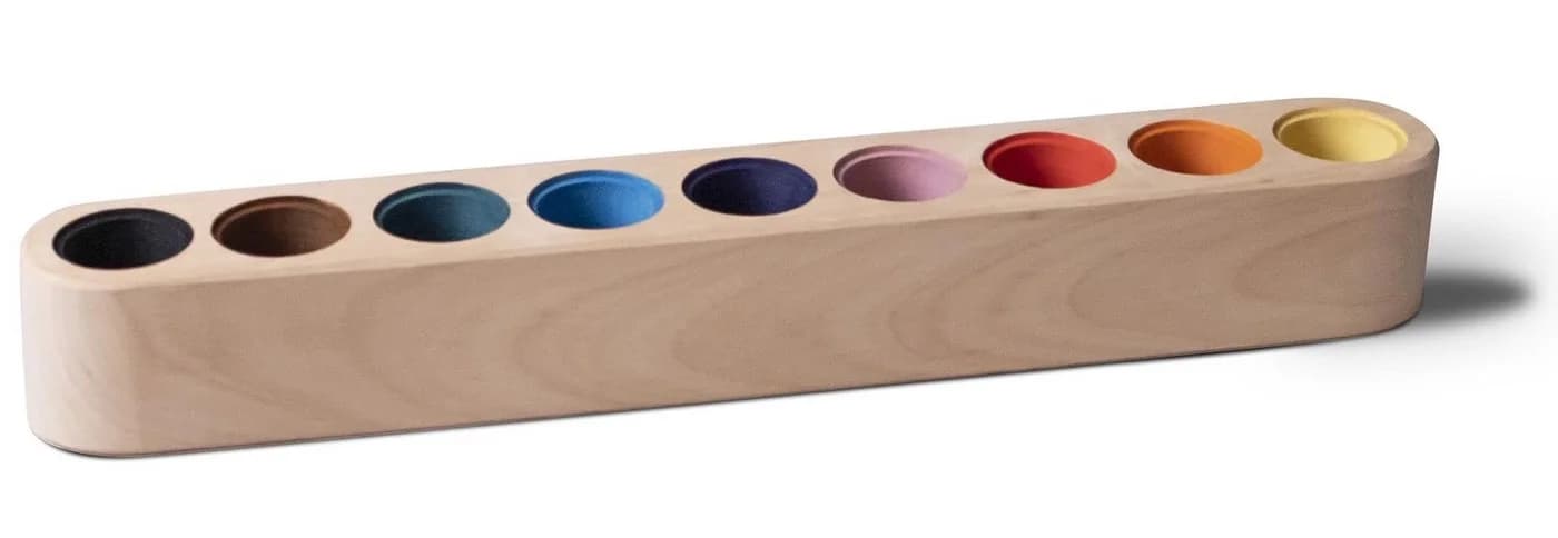 Ehrenkind Buntstifthalter Bunt Massivholz Montessori - Bild 2