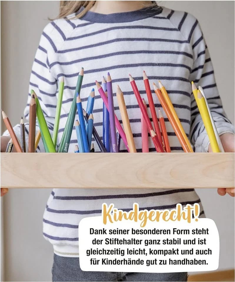 Ehrenkind Buntstifthalter Bunt Massivholz Montessori - Bild 5