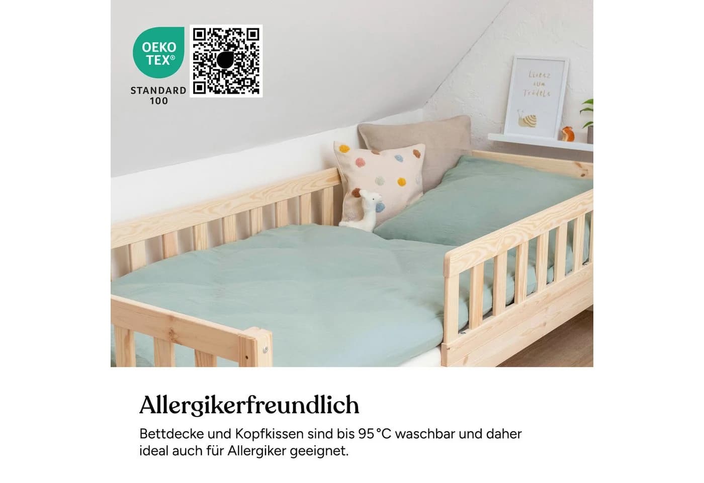 Ehrenkind Steppbett + Kopfkissen Kinder-Set 100x135 cm - Bild 4
