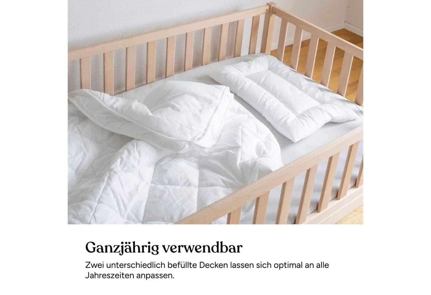 Ehrenkind Steppbett + Kopfkissen Kinder-Set Atmungsaktiv OEKO-TEX